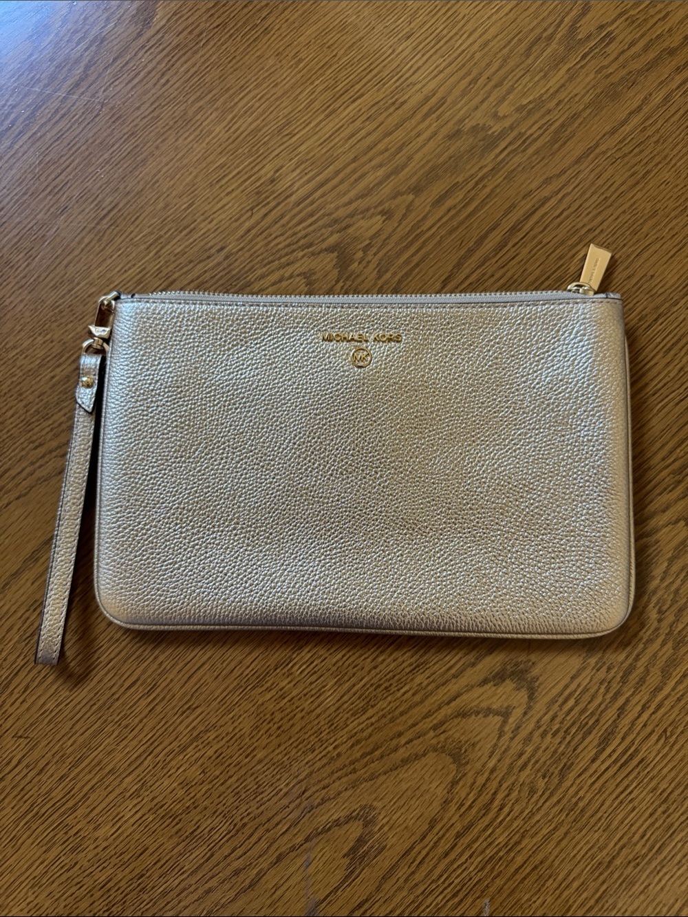 Michael Kors Gold Wristlet Clutch